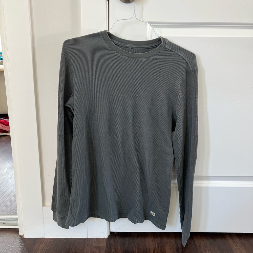 Vuori waffle Gray Long Sleeve Tee Versatile Comfort